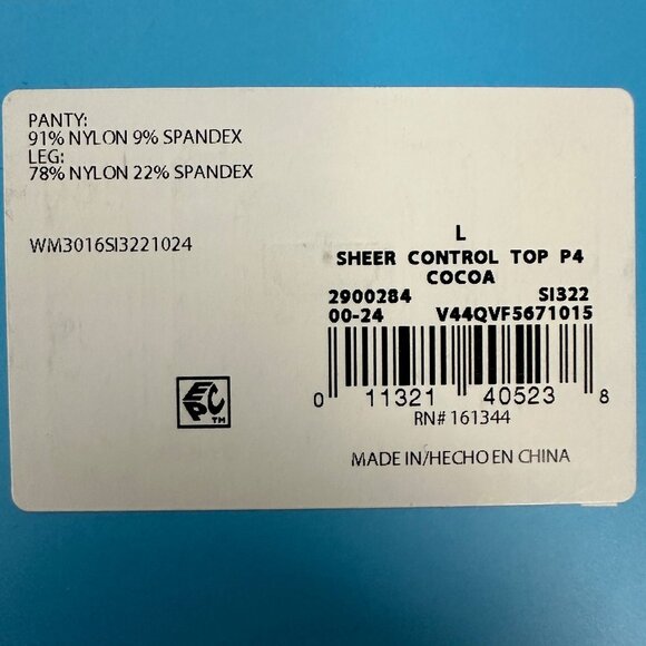 Silk Impressions Sheer All Day Control Top Pantyhose 4 Pairs L Cocoa 20 Denier - Picture 4 of 11